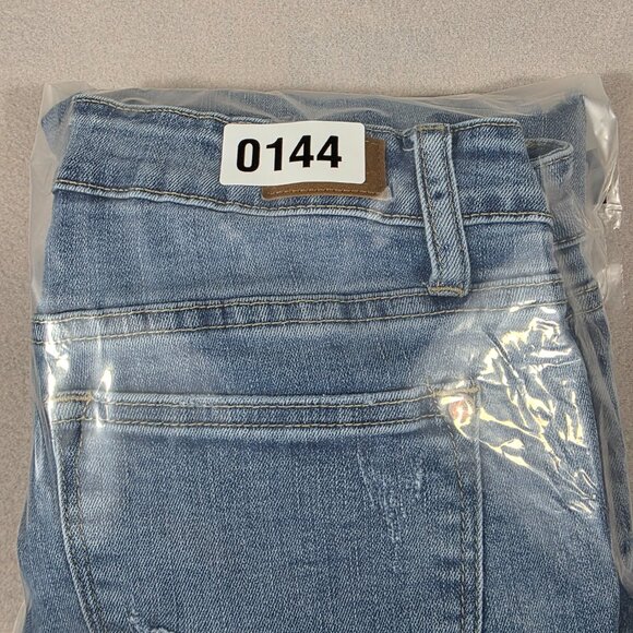 Judy Blue Jeans Womens 7/28 Blue Denim Boyfriend Fit Distressed Stretch Mid - Picture 16 of 16